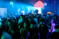 a crowd of people at a night club