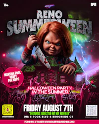 a flyer for the reno summerween halloween party